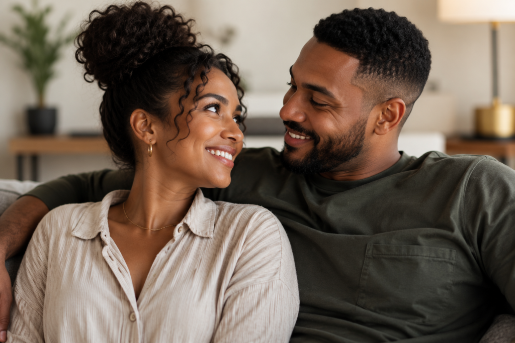 Couple enjoying a quiet moment together, representing proactive relationship support and healthy relationships.