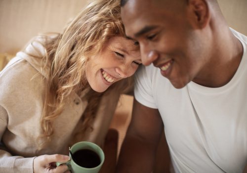Couples focusing on connection in pre marital counselling.